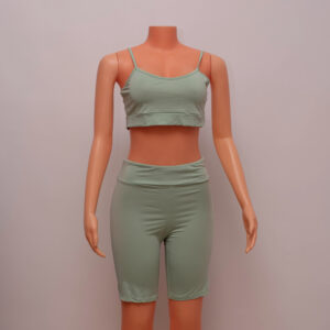 Mint Sage Ribbed Lounge Set – 2 Piece 