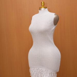 Daisy White Sleeveless Crochet Fringe Dress 