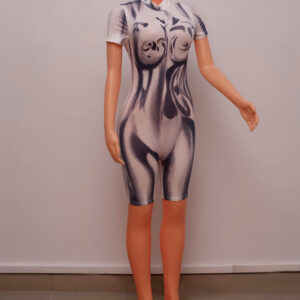 Illusion Body Print Sculpt Jumpsuit 